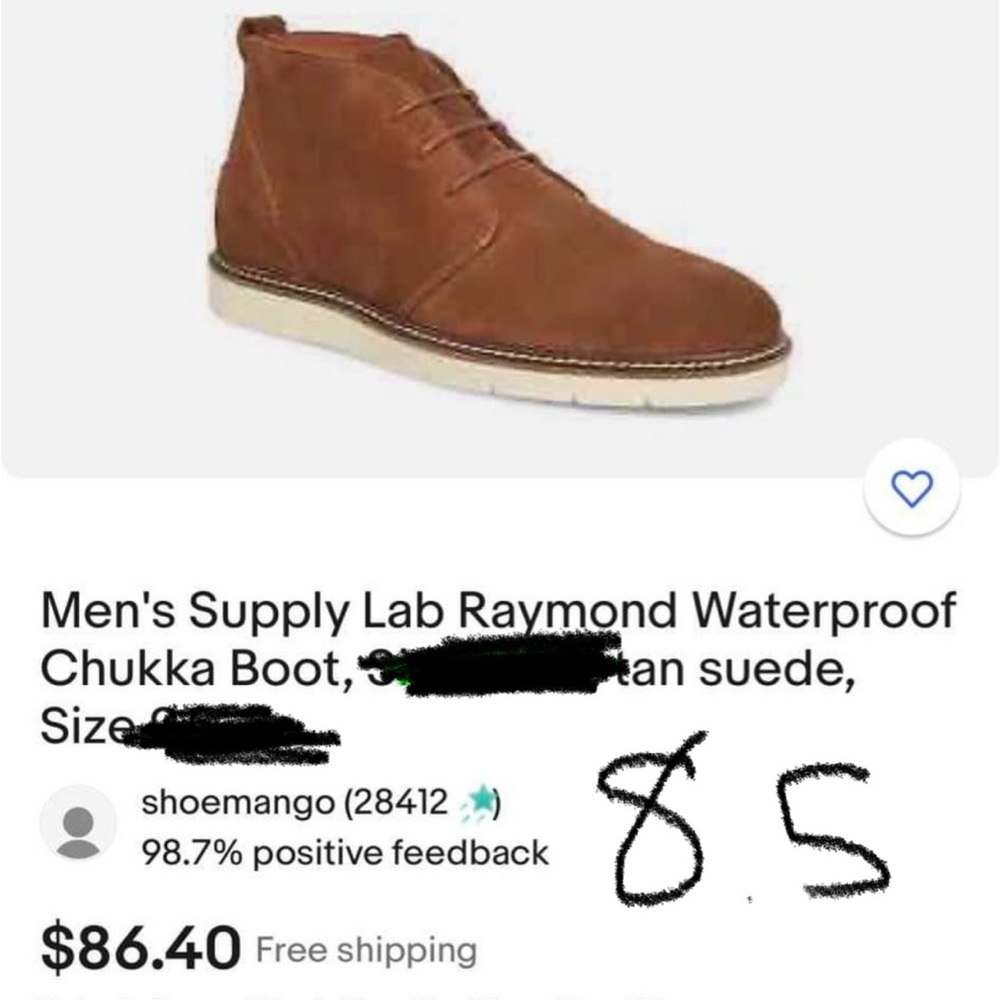 Men’s Supply Lab Chukka Boot 8.5